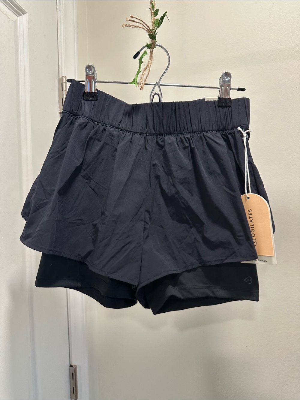 Women’s XS | Blogilates Jet Black Ruffle Shorts with Compression Shorts